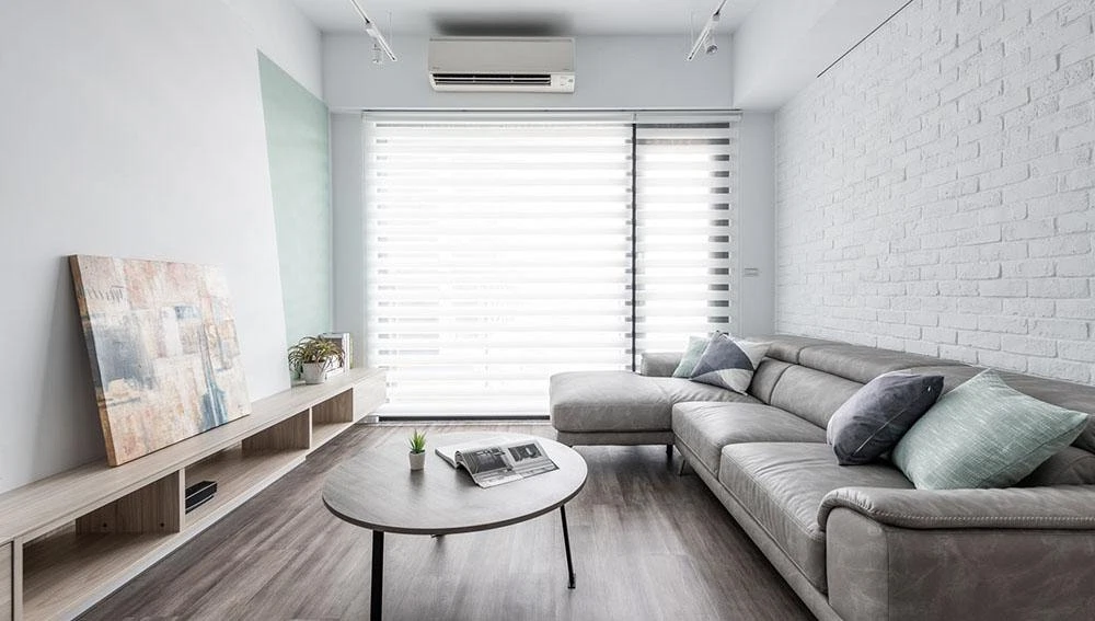 薄荷綠和天空藍的交會！放大 17 坪北歐宅的敞亮感